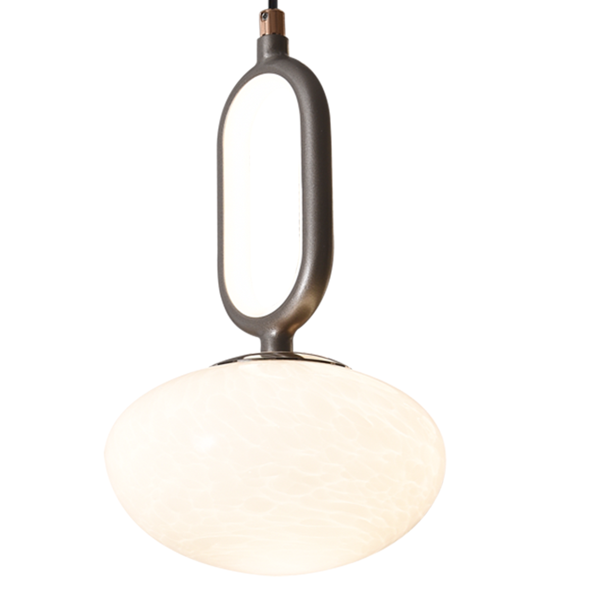 Cloud Glass Pendant Light with Tri-Colour LED and Metal Frame