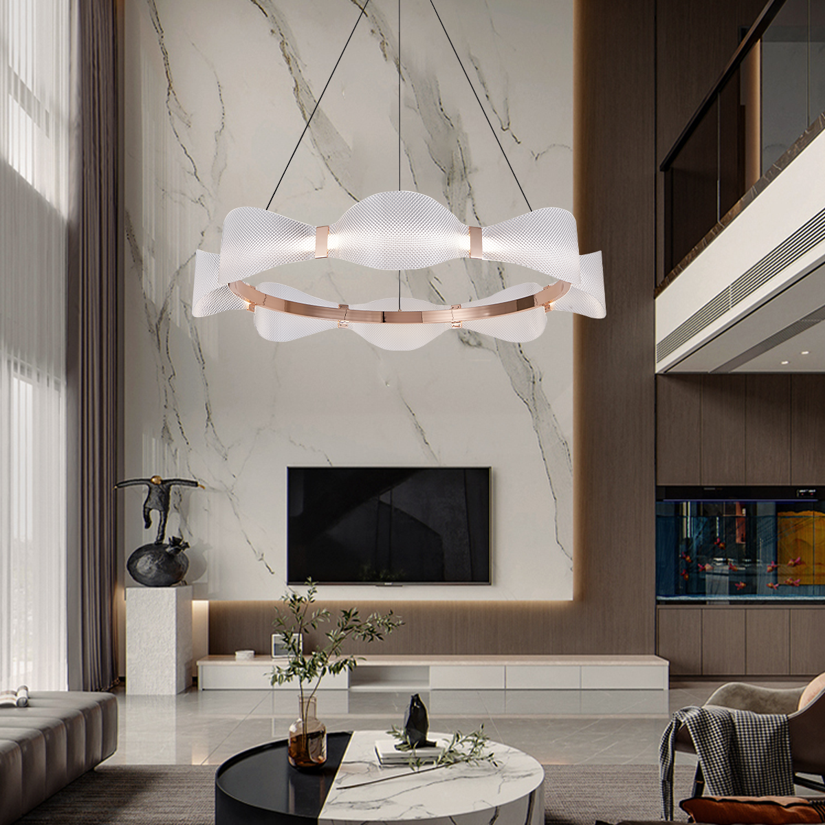 Modern Minimalist Acrylic Ring Pendant Light