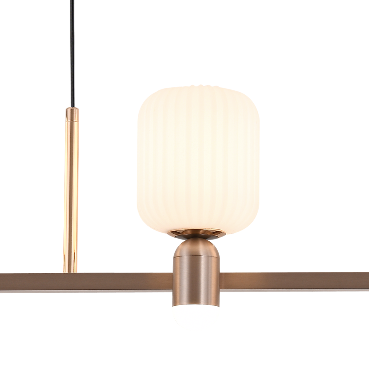 Modern Minimalist Luxury Bronze Chandelier with Acrylic Shades