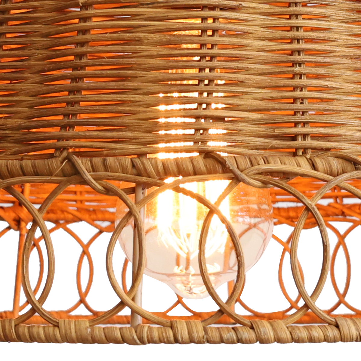 Handwoven Rattan Pendant Light for Cozy Living Spaces