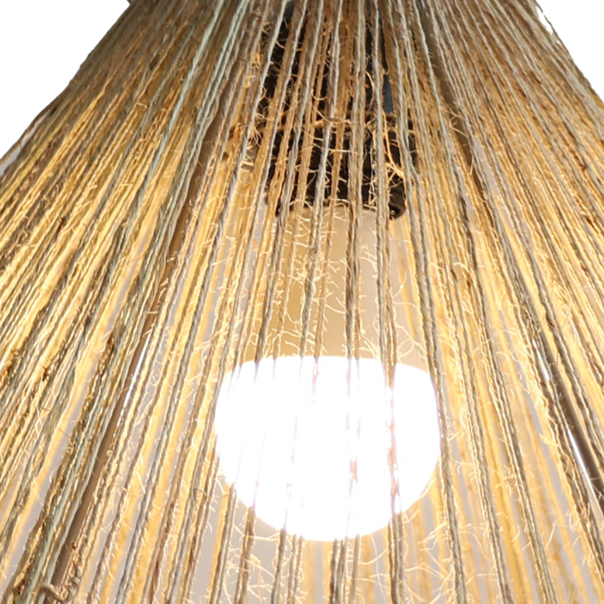 Handcrafted Paper Rope Pendant Light  for Cozy Living Spaces