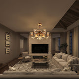 Luxurious Palace Crystal Ceiling Fan with LED Dimmable Lights