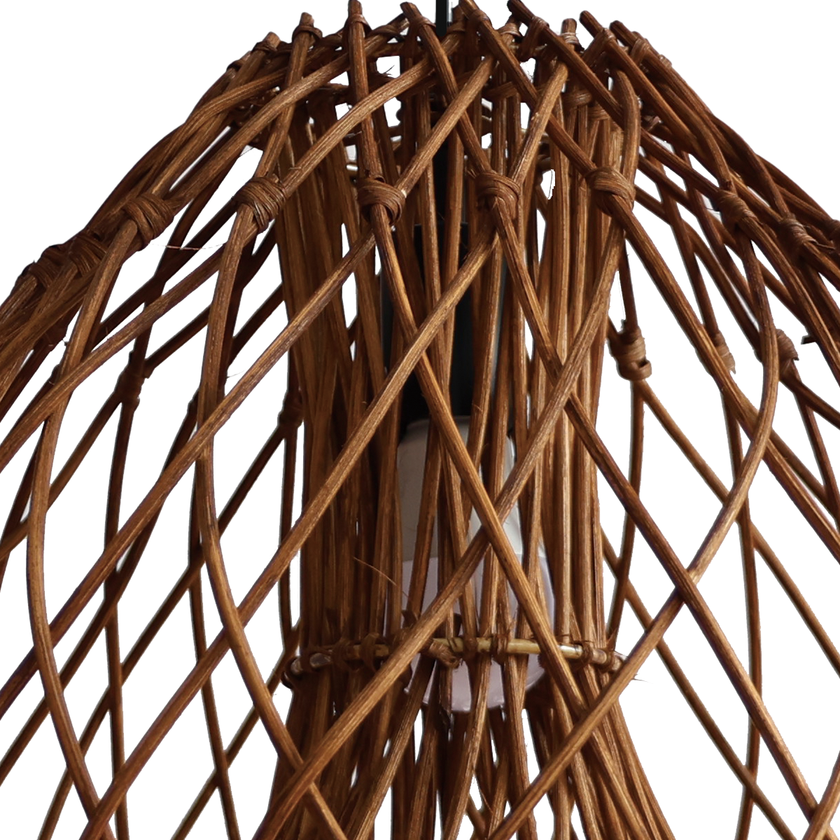 Natural Woven Rattan Pendant Light for Rustic Interiors