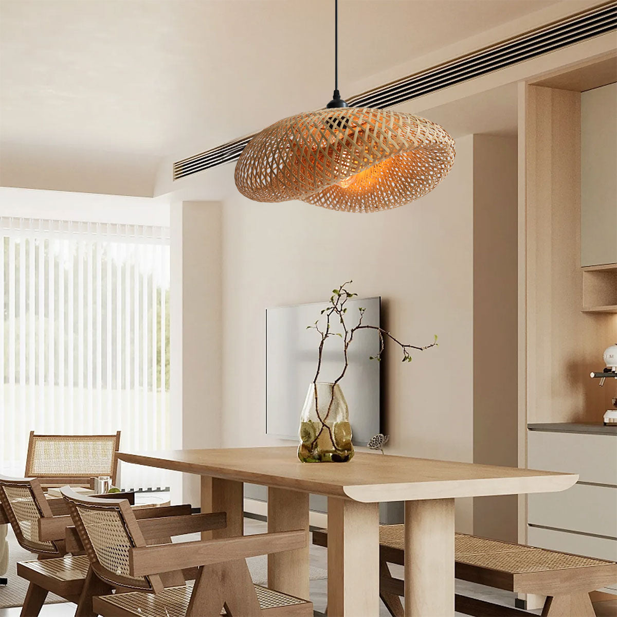 Natural Handmade Eco-Friendly Bamboo Pendant Light for Dining Room