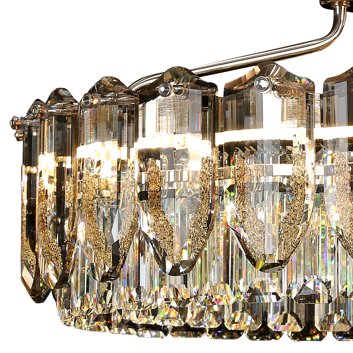 Opulent Crystal Elegance Adjustable Pendant Light