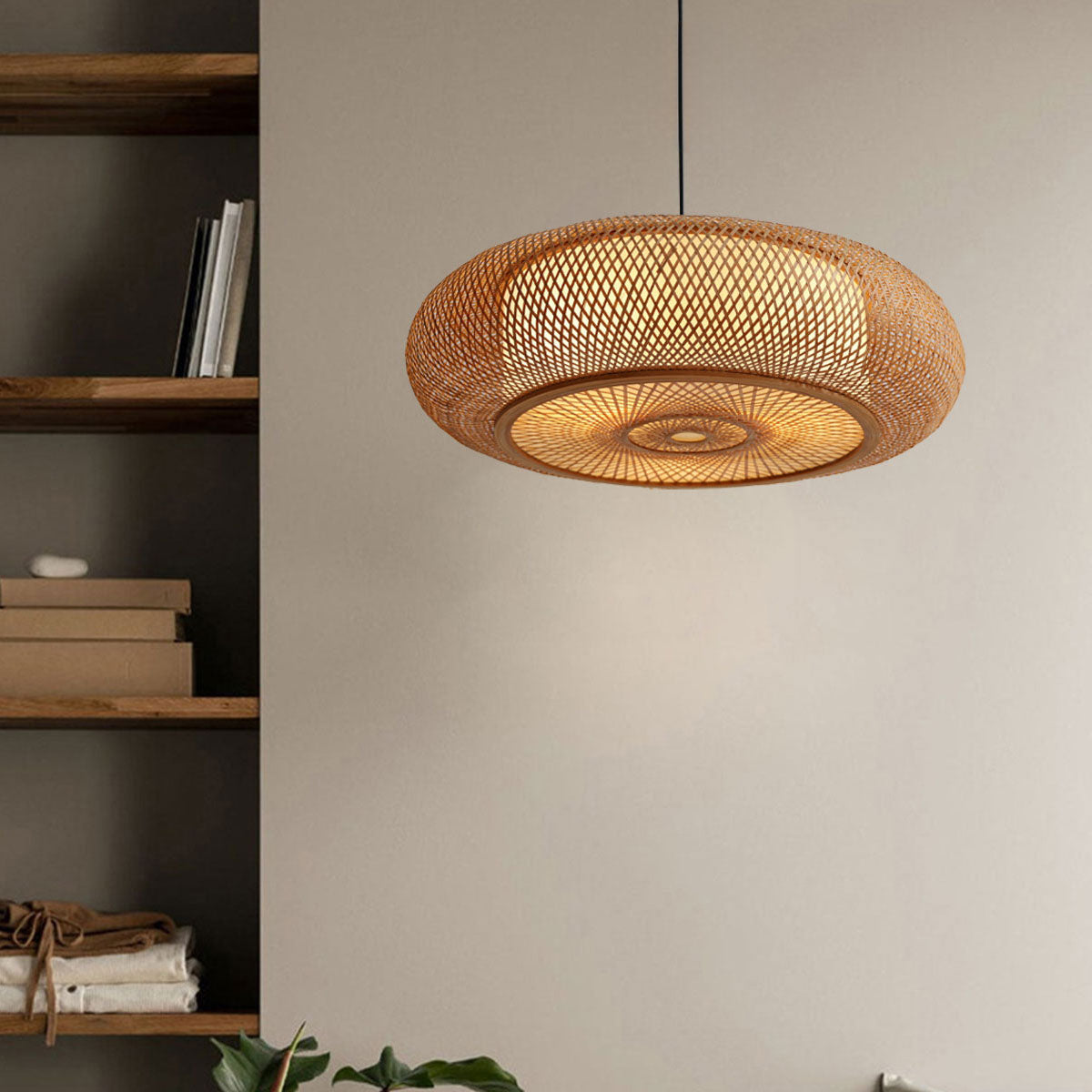 Natural Bamboo Woven Pendant Light for Warm Ambiance Décor