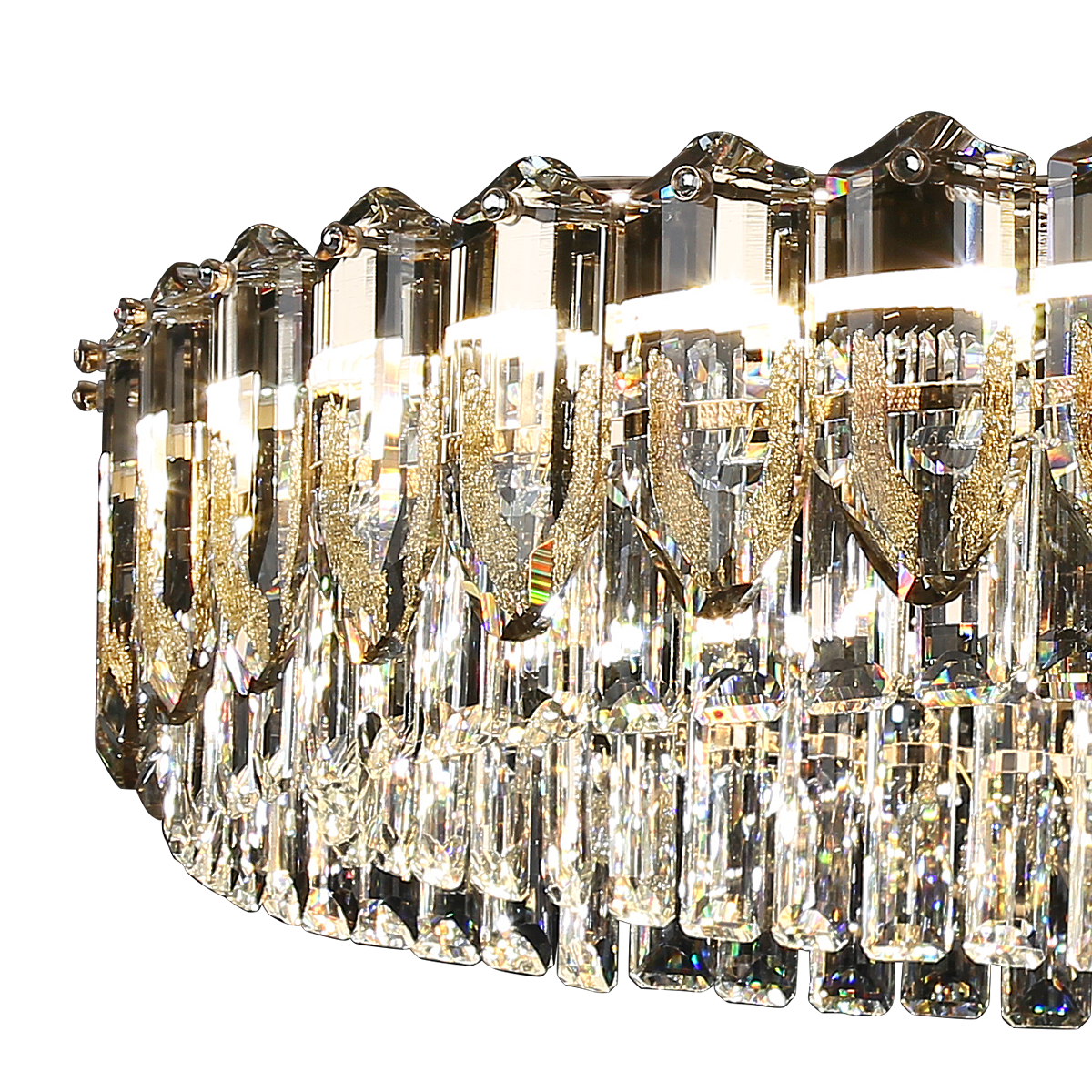 Opulent Crystal Elegance Adjustable Pendant Light