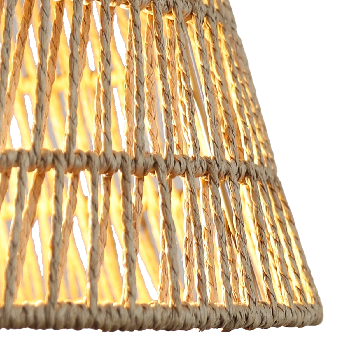 Handcrafted Warm Rustic Paper Rope Pendant Light