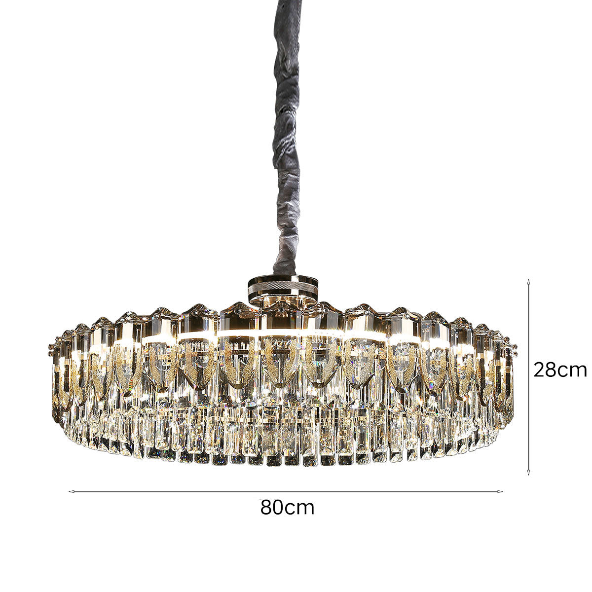 Opulent Crystal Elegance Adjustable Pendant Light