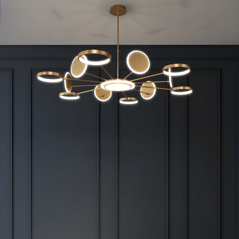 Moder LED Light Fixture Metal Circle Shape Ceiling Pendant Light