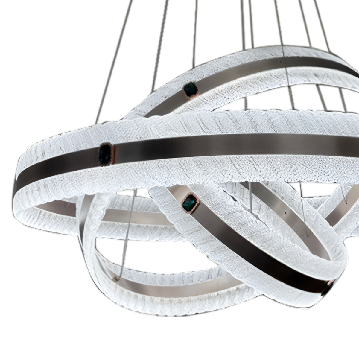 Elegant Gold Interwoven Ring Pendant Light