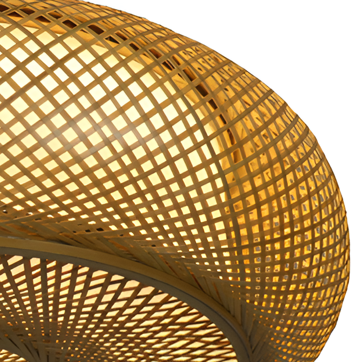 Handcrafted Zen Bamboo Weave LED Ceiling Light