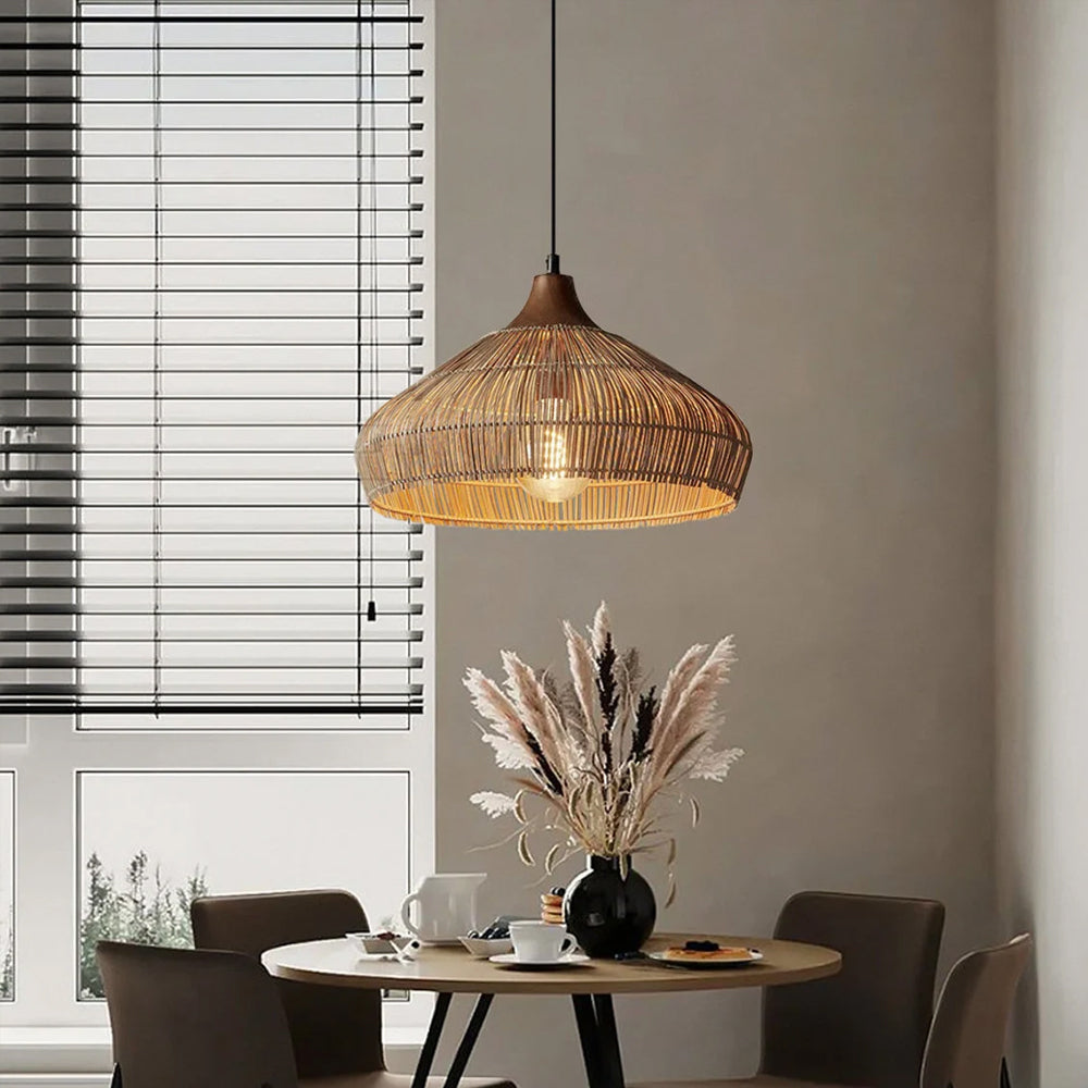 Bell-Shaped Handcrafted Bamboo Kitchen Pendant Lighting