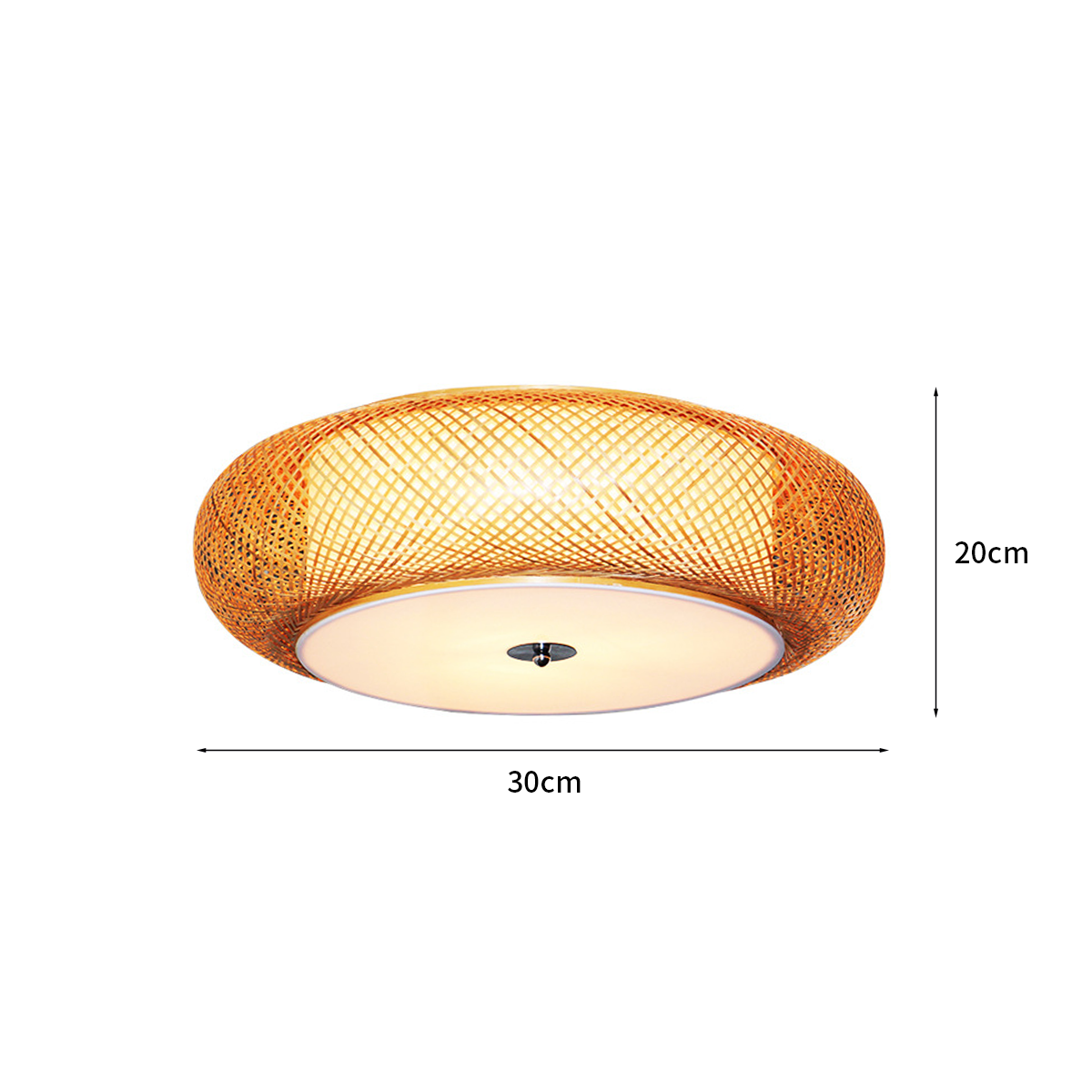 Zen Bamboo Weave Ceiling Light with Antique Charm