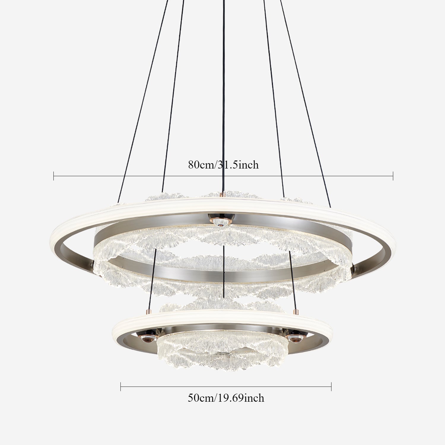 Modern Luxe Aluminum Pendant Light with Sleek Acrylic Design