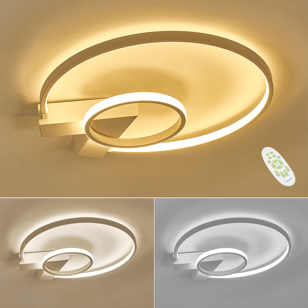 Circular LED Ceiling Light with Double Shades, Dimmable/Non-Dimmable