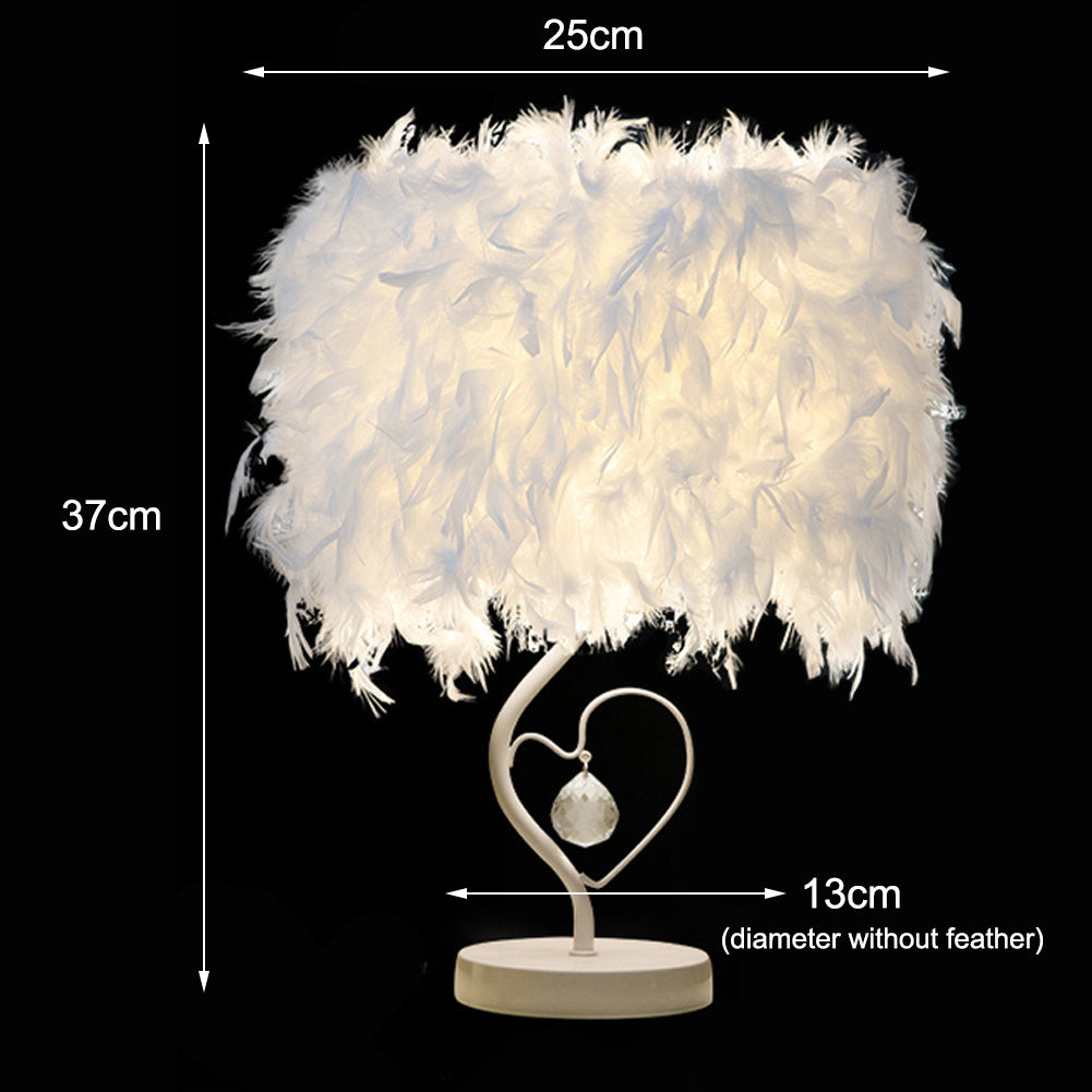 Modern Feather Bedside Table Lamp