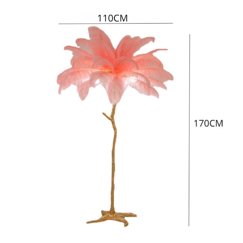 LED Romantic Feather Decorative Floor Lamp