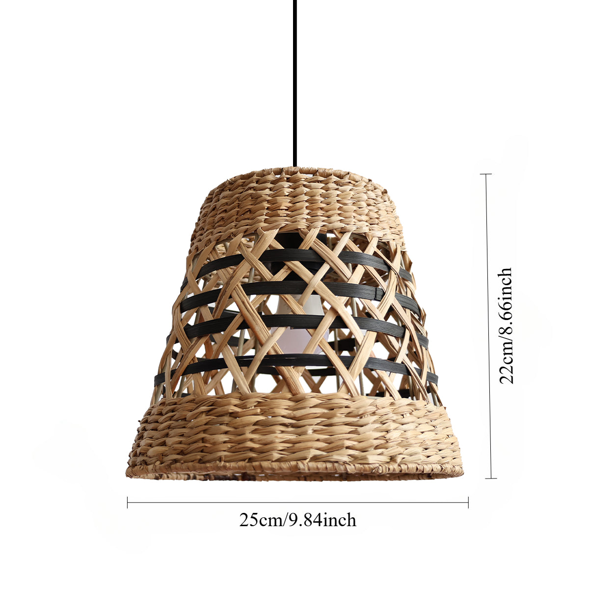 Handwoven Paper Rope Pendant Light  Bohemian Rustic Charm