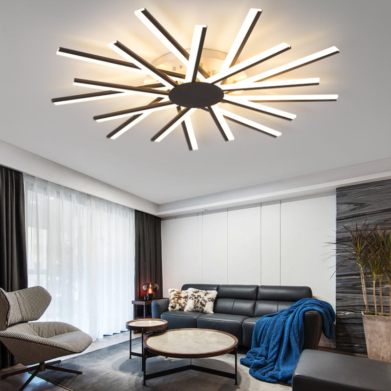 Modern Stylish Acrylic Semi Flush LED Ceiling Light