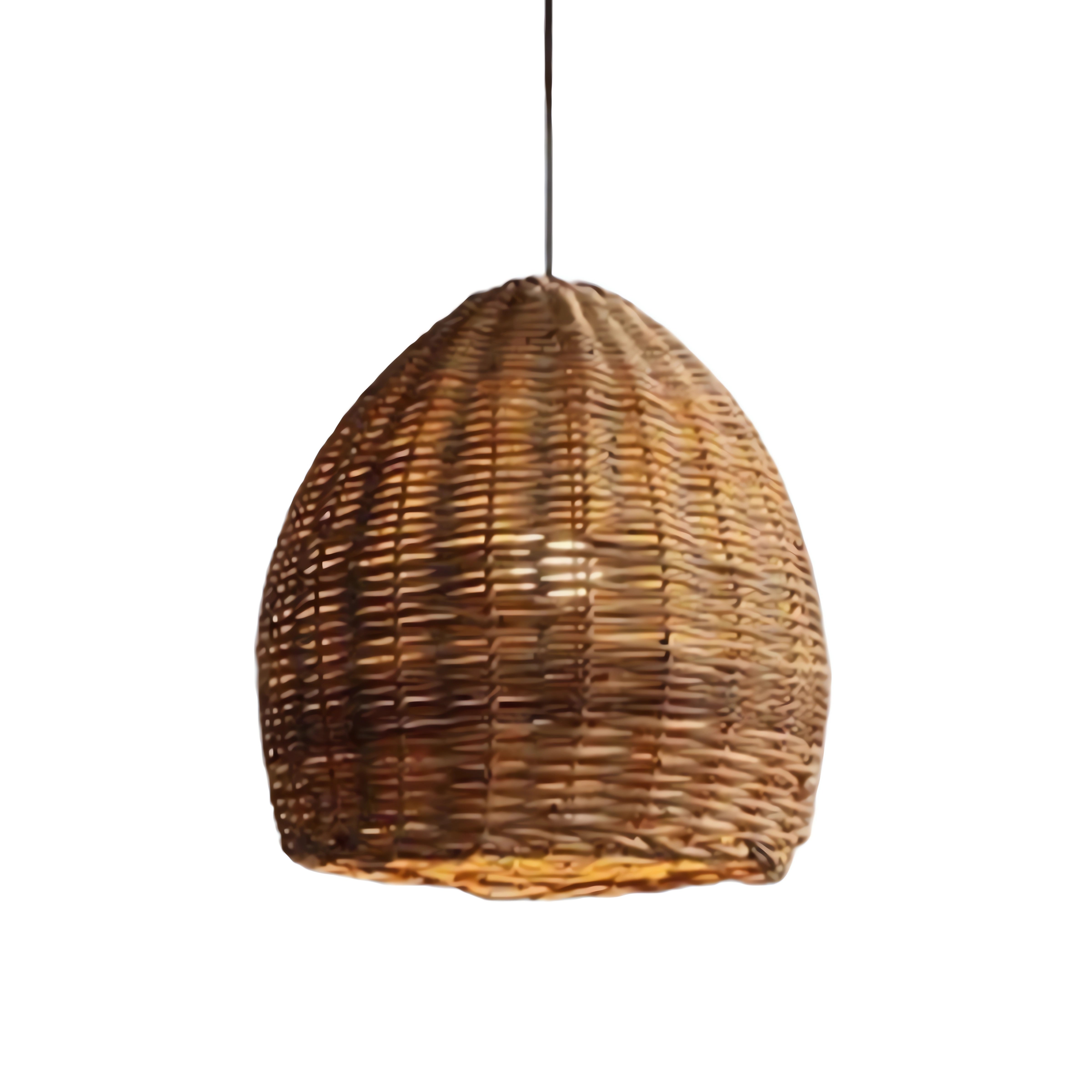 Earthy Elegance LED Handwoven Rustic Pendant Light