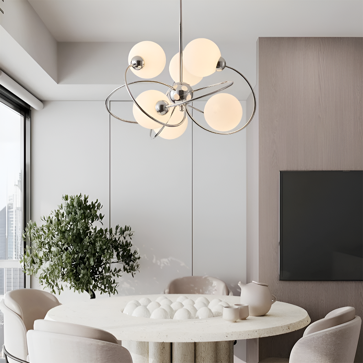 Modern Simple Multi-Head Glass Pendant Light