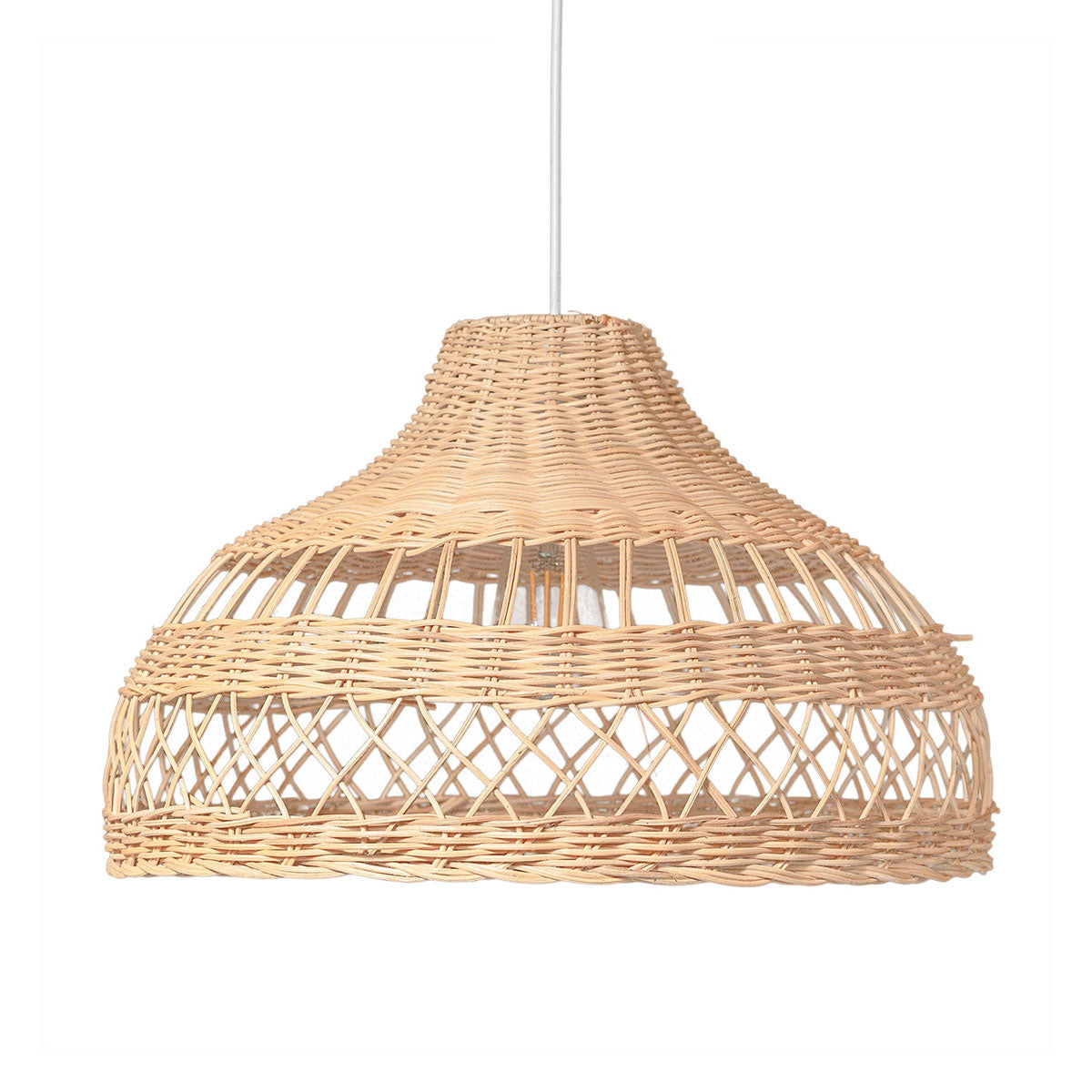 Handwoven Rattan Woven Pendant Light Retro Country Lamp Fixture