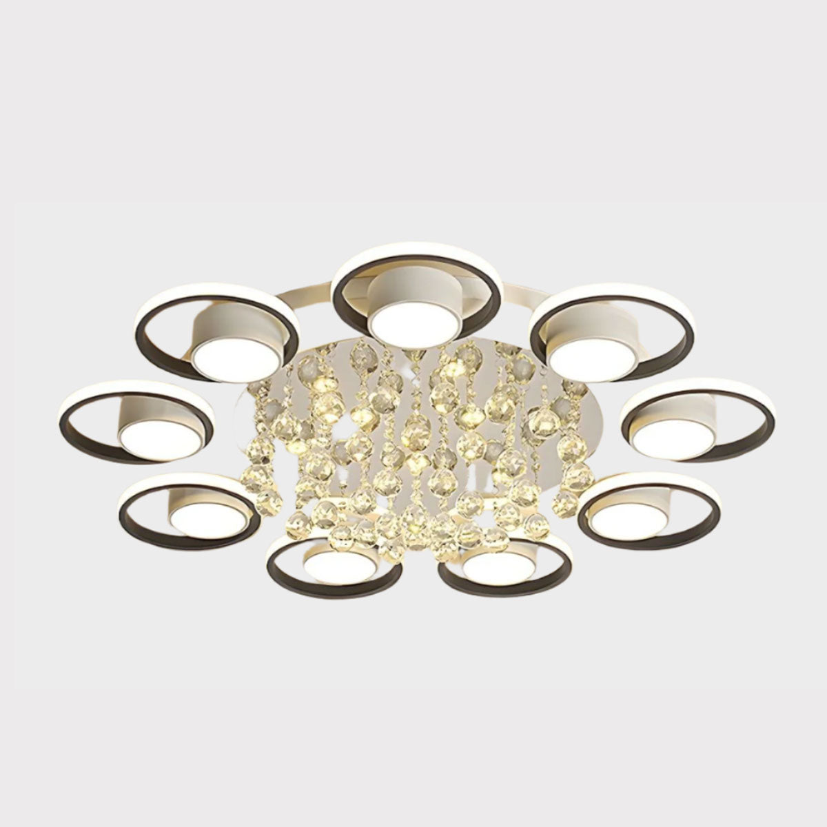 Round Crystal Ceiling Light with a Touch of Modern Light Luxury