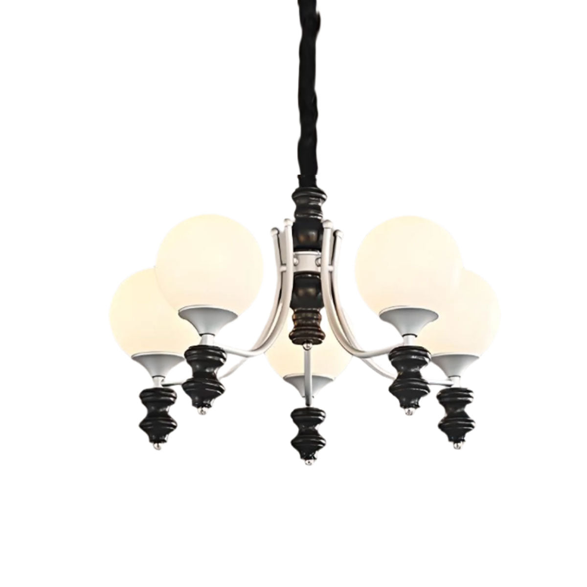 Adjustable Design Chandelier Light Fixtures with Spherical Glass Shade