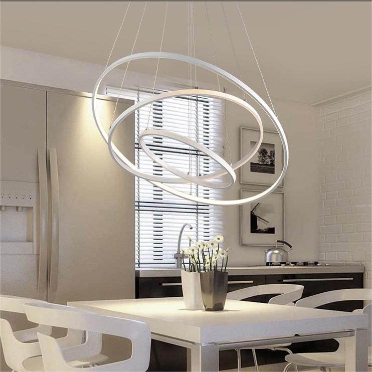 Modern 3 Acrylic Ring Led Pendant