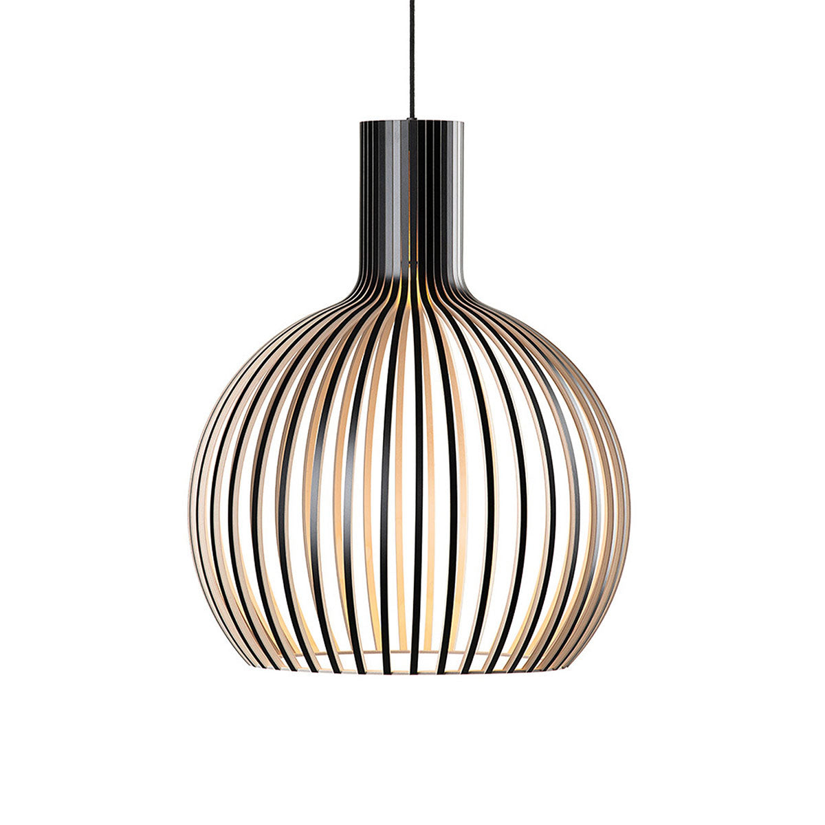 Scandinavian LED Wooden Birdcage Pendant Light