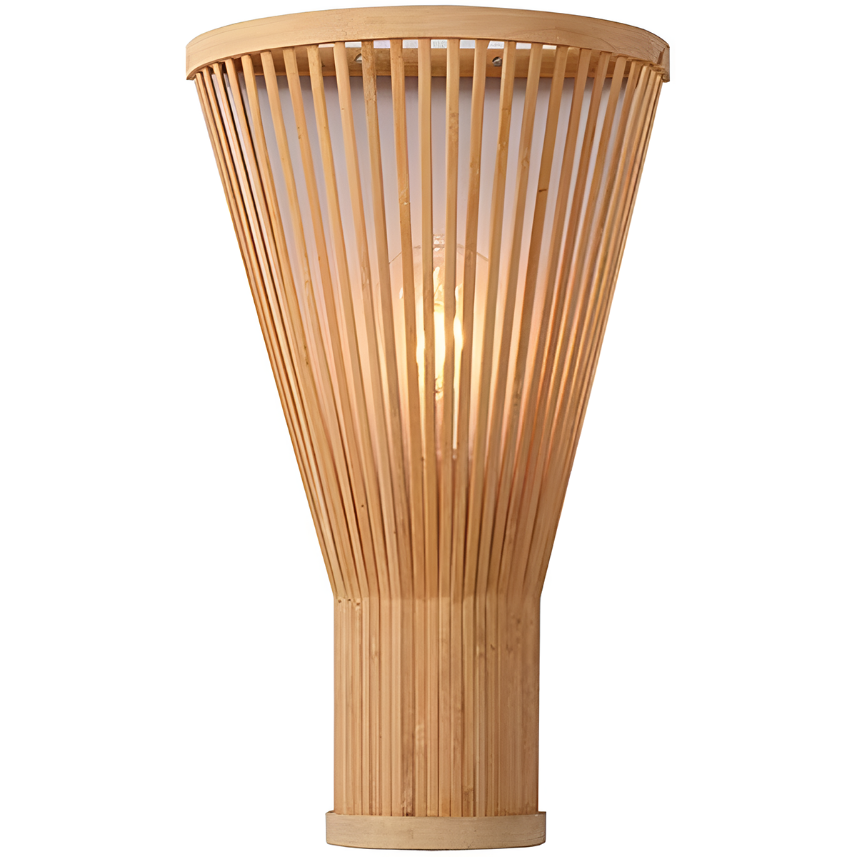 High-Quality Bamboo Craft Vase-Shaped LED Wall Light