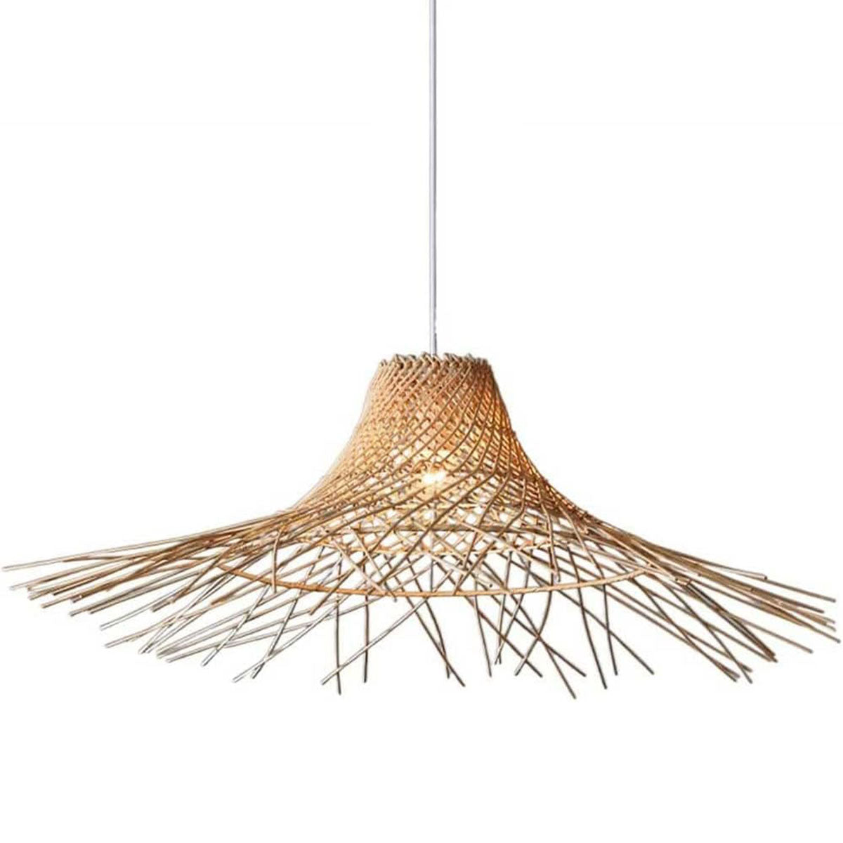 Creative Rustic Straw Hat Pendant Light Fixture