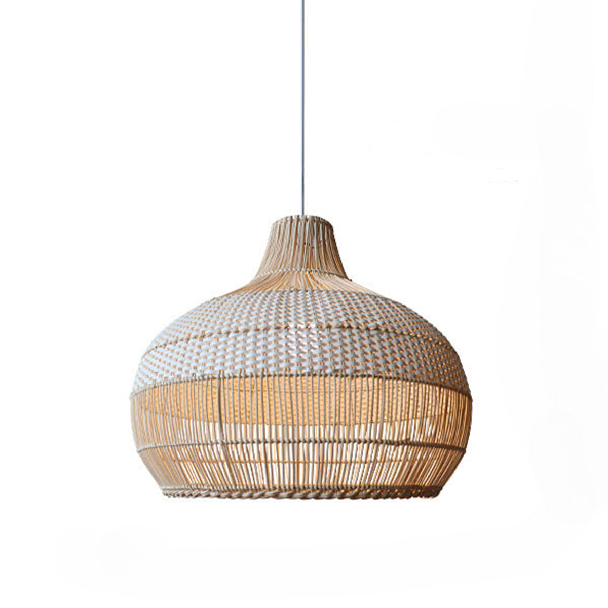 Rattan Woven Pendant Light Country Retro Handwoven Lighting Fixture