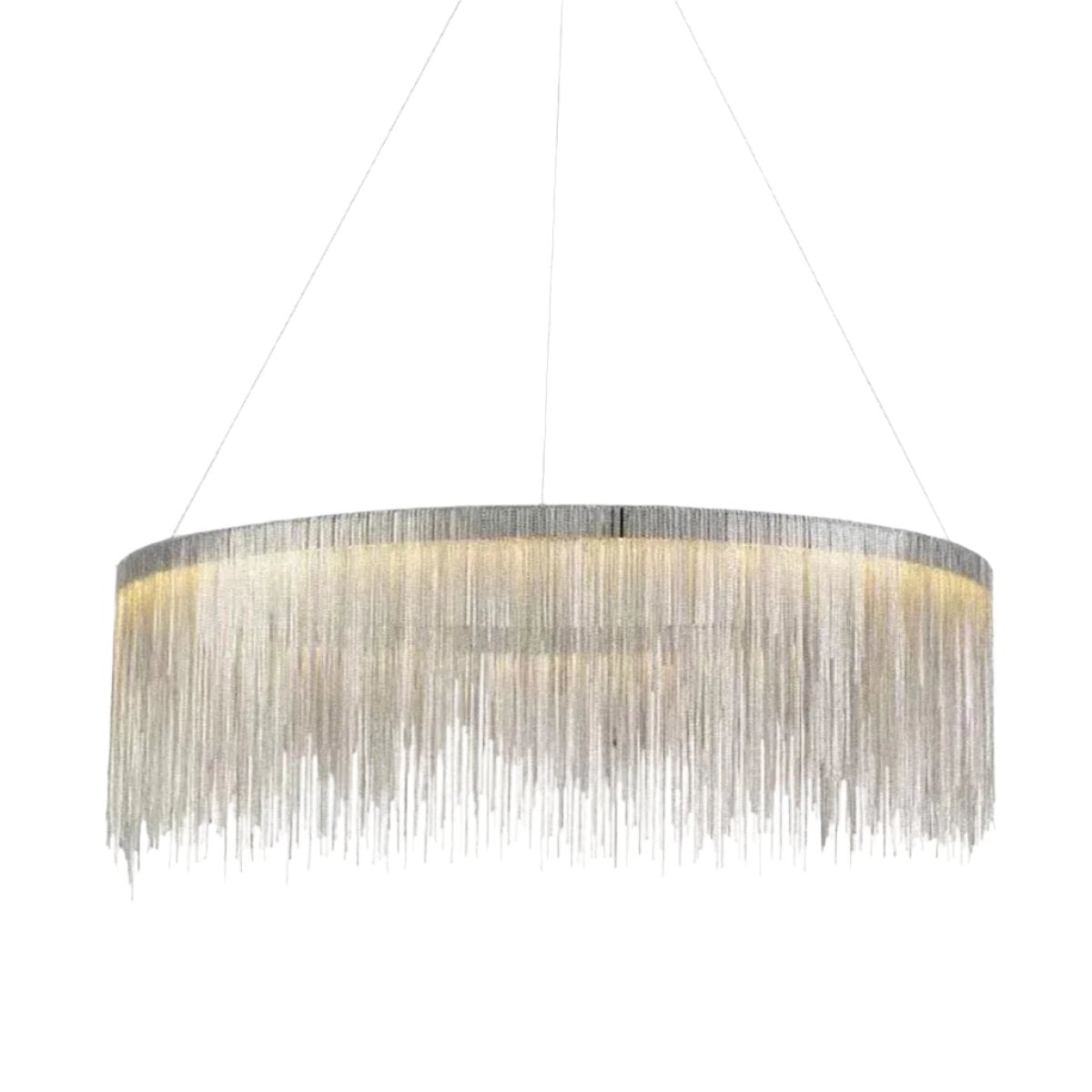 LED Modern Luxe Artistic Fringe Metal Chandelier Light