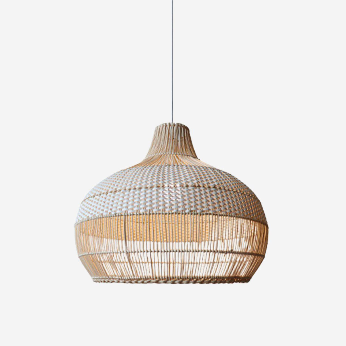 Rattan Woven Pendant Light Country Retro Handwoven Lighting Fixture