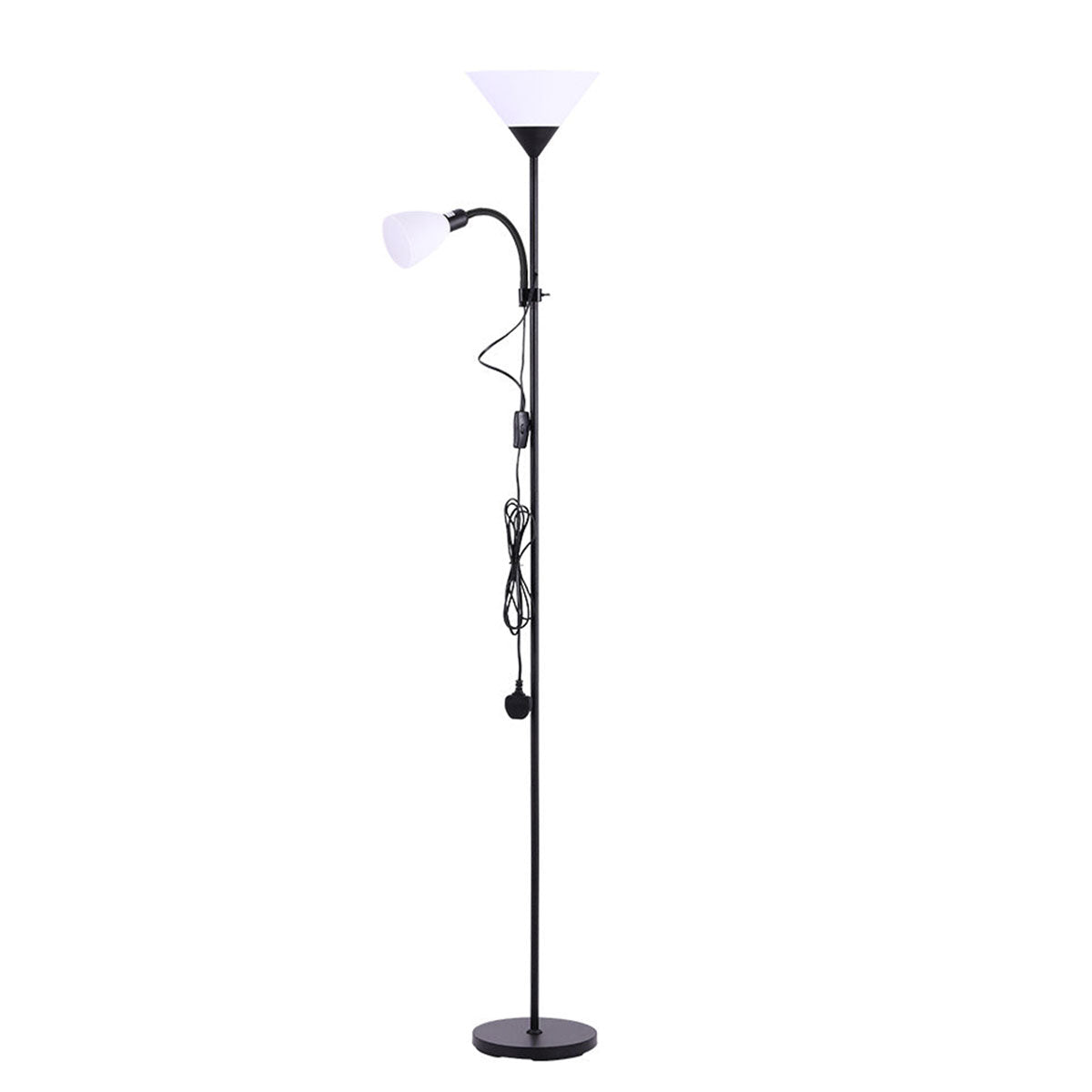 Modern 2-Light Metal Floor Lamp for Living Room