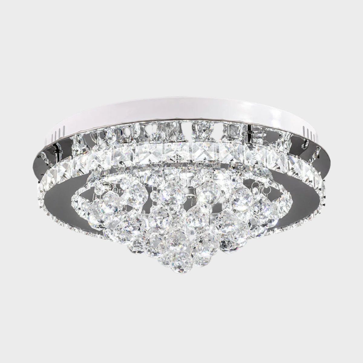 Crystal Raindrop Semi-Flush Mount LED Ceiling Light