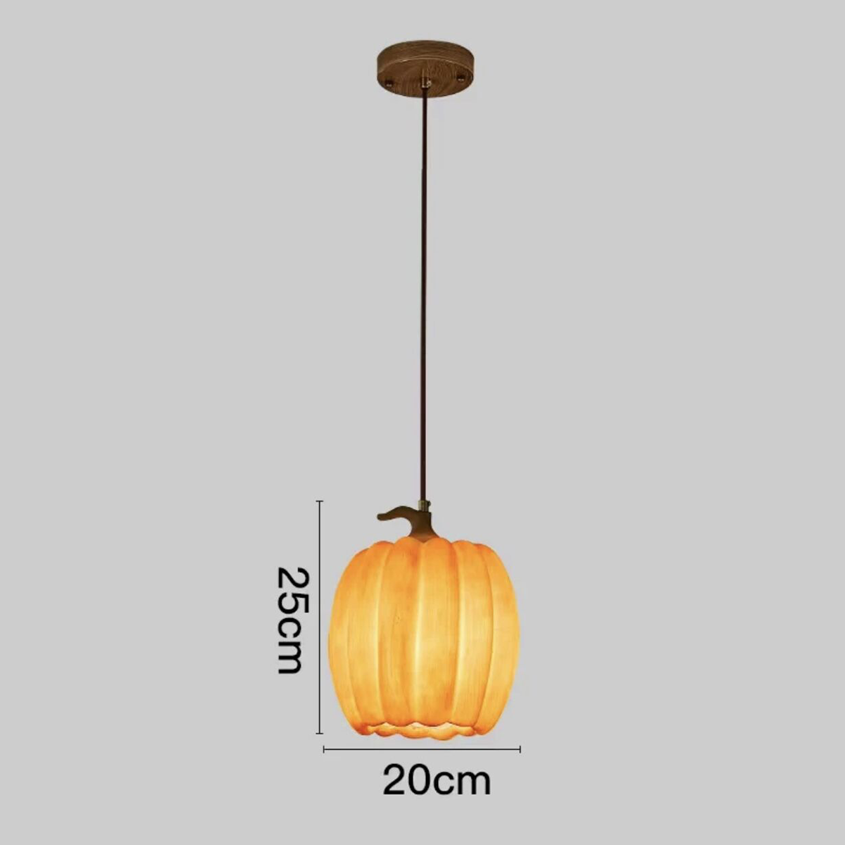 LED Pumpkin Resin Pendant Light