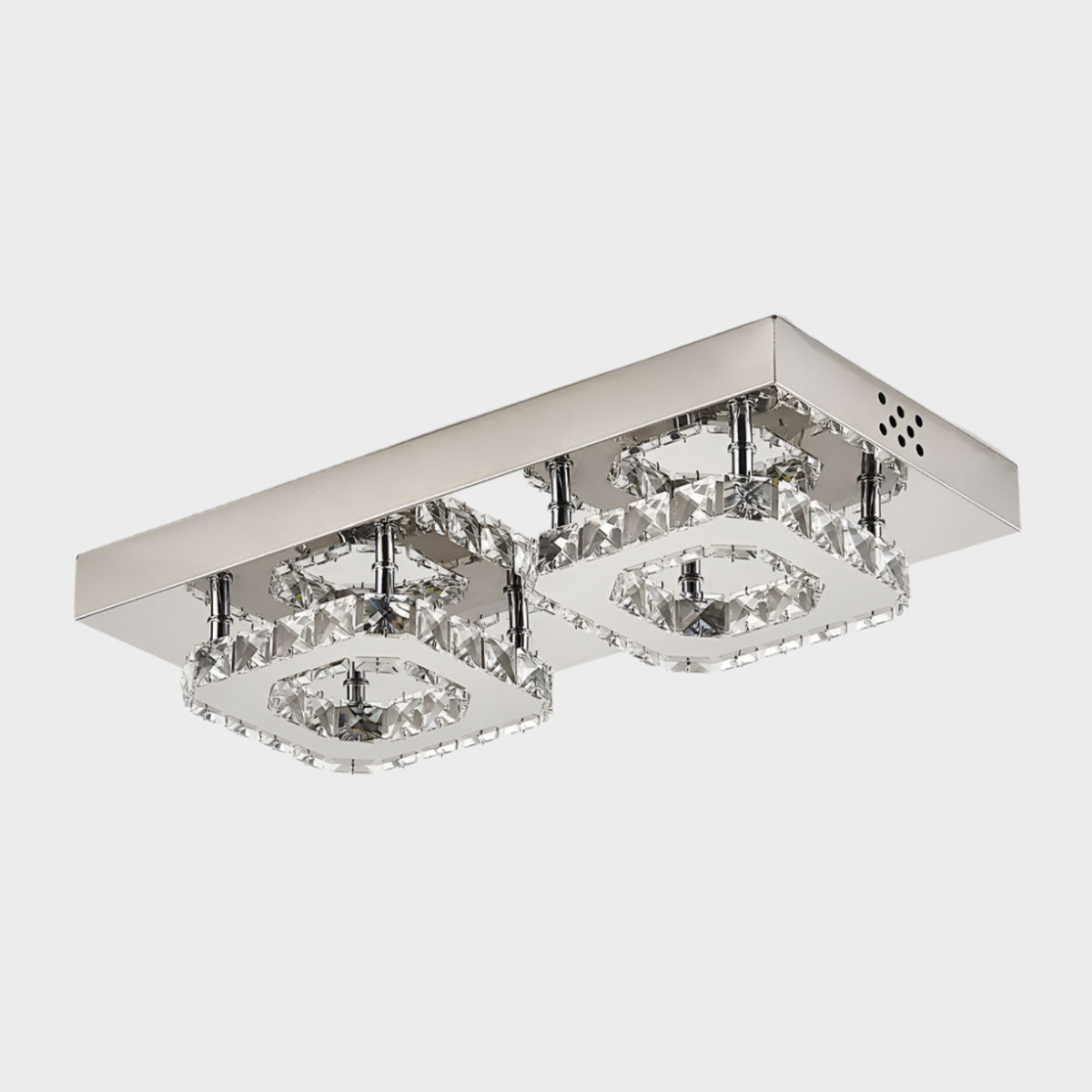 Modern Twin Head Crystal Ceiling Light