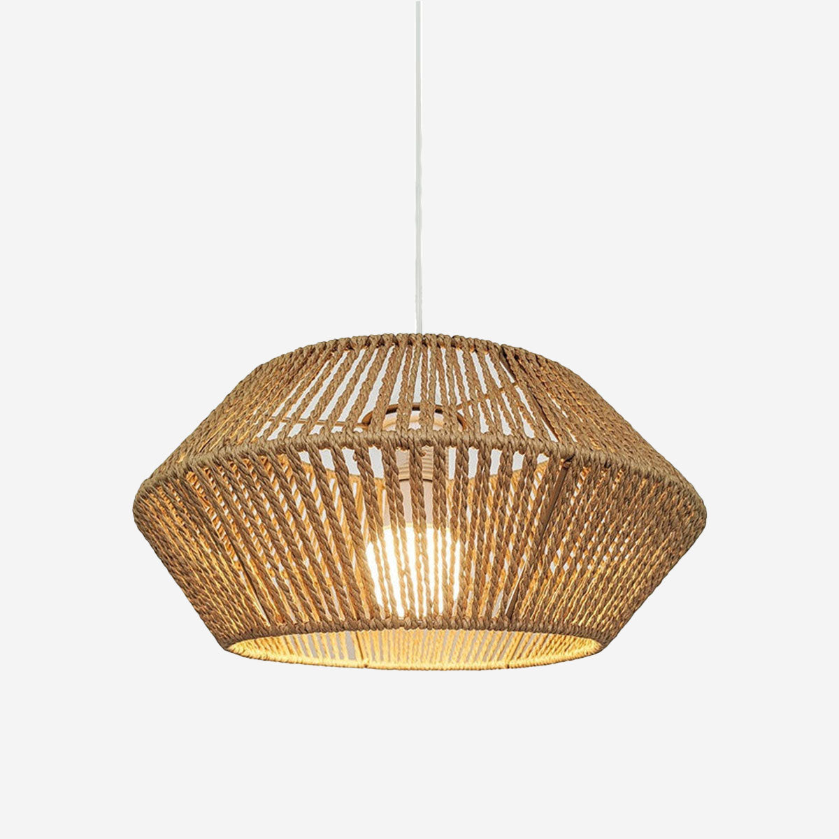 Natural Eco-Friendly Hemp Rope Pendant Light Easy to Install