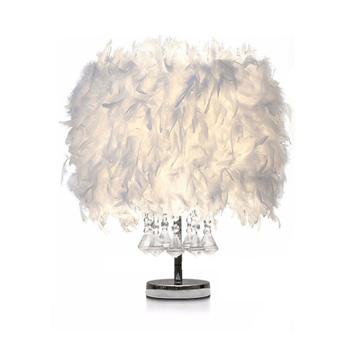 Modern Feather Bedside Table Lamp