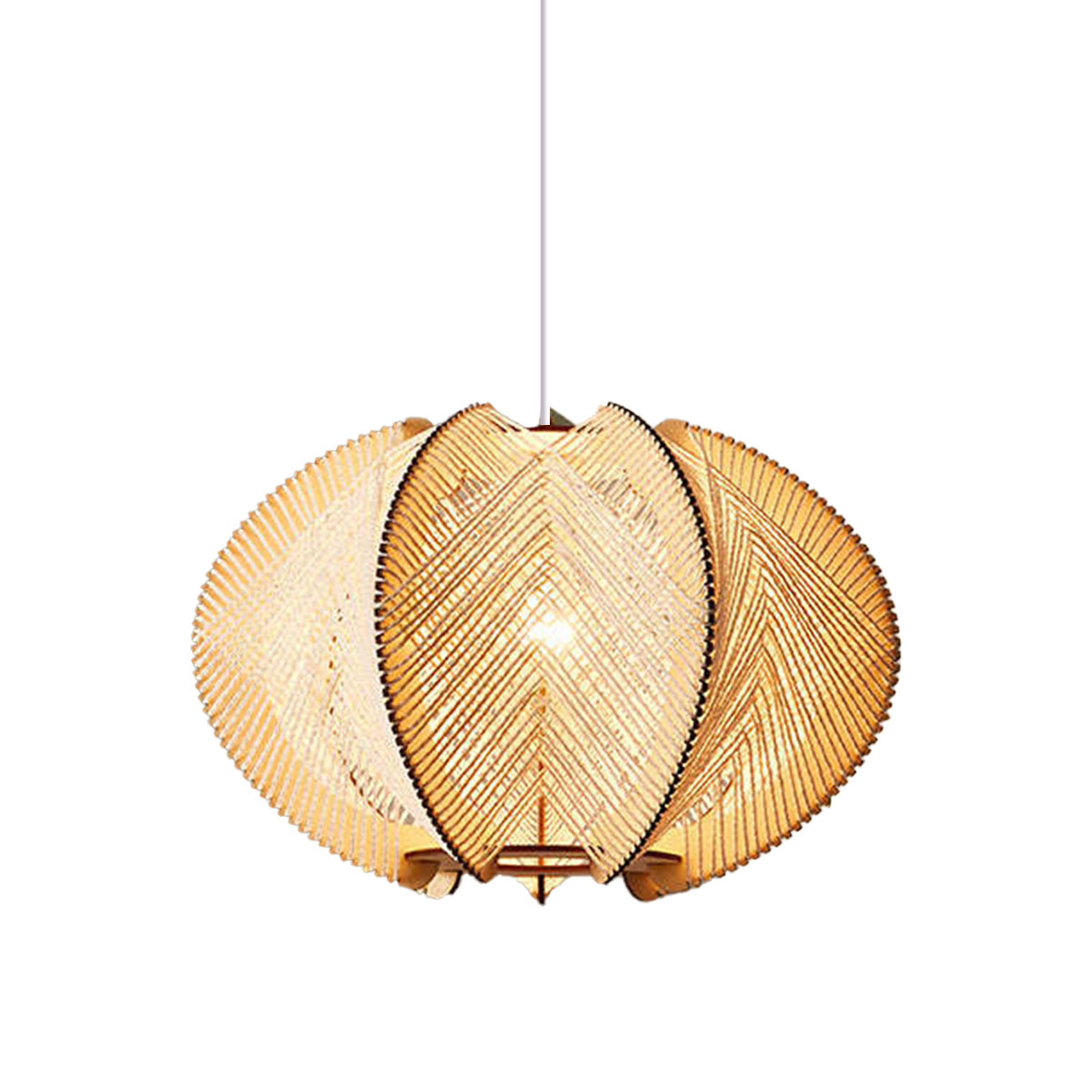 Handmade LED Wooden Pendant Light 40/50/60 Dia