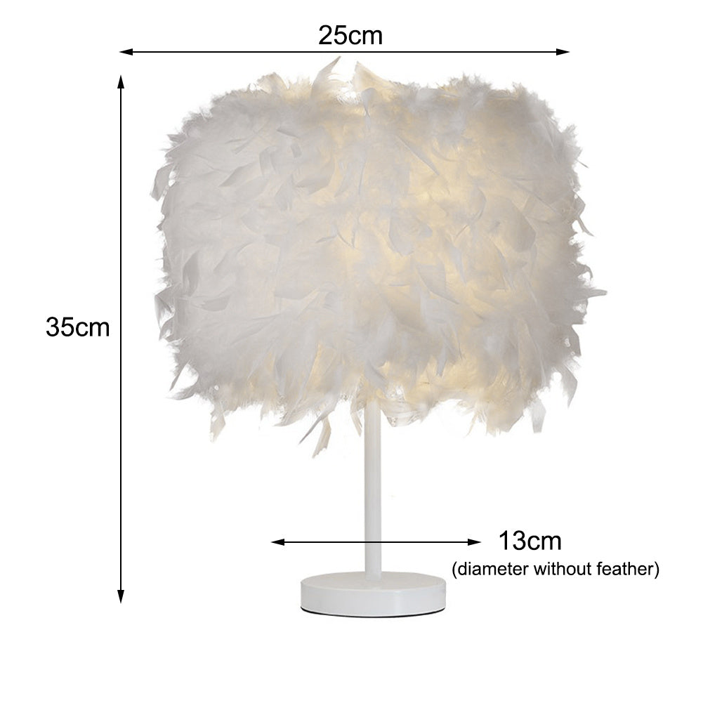 Modern Feather Bedside Table Lamp