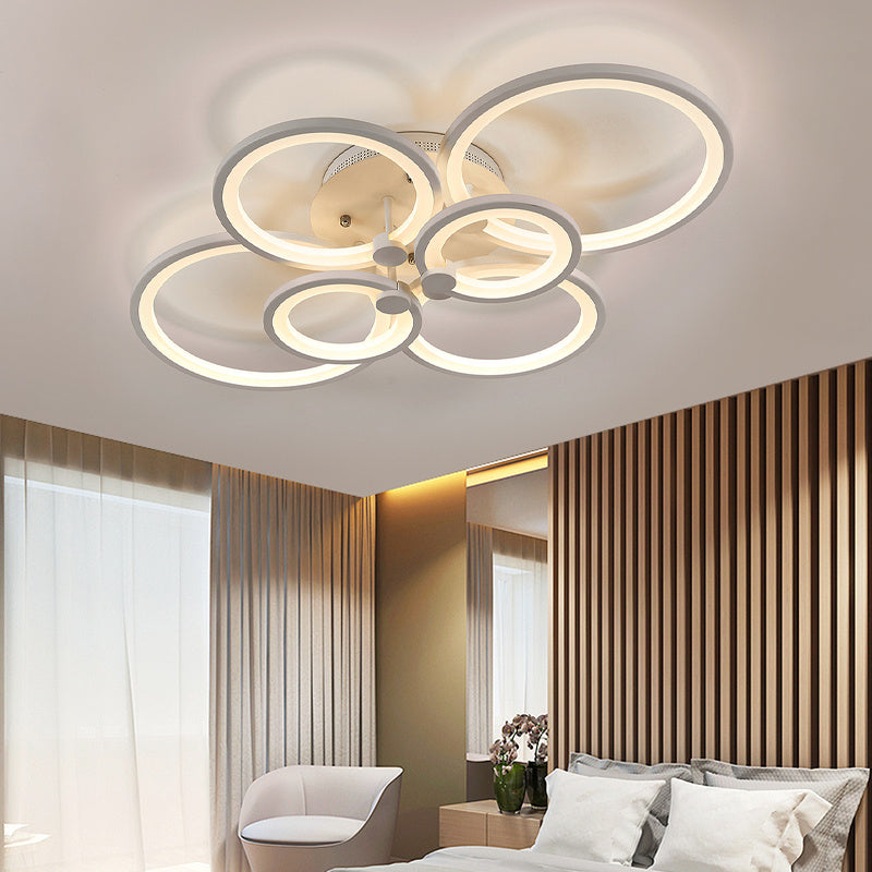 4/6/8 Rings Circle LED Kitchen Ceiling Lights Dimmable/Non-Dimmable