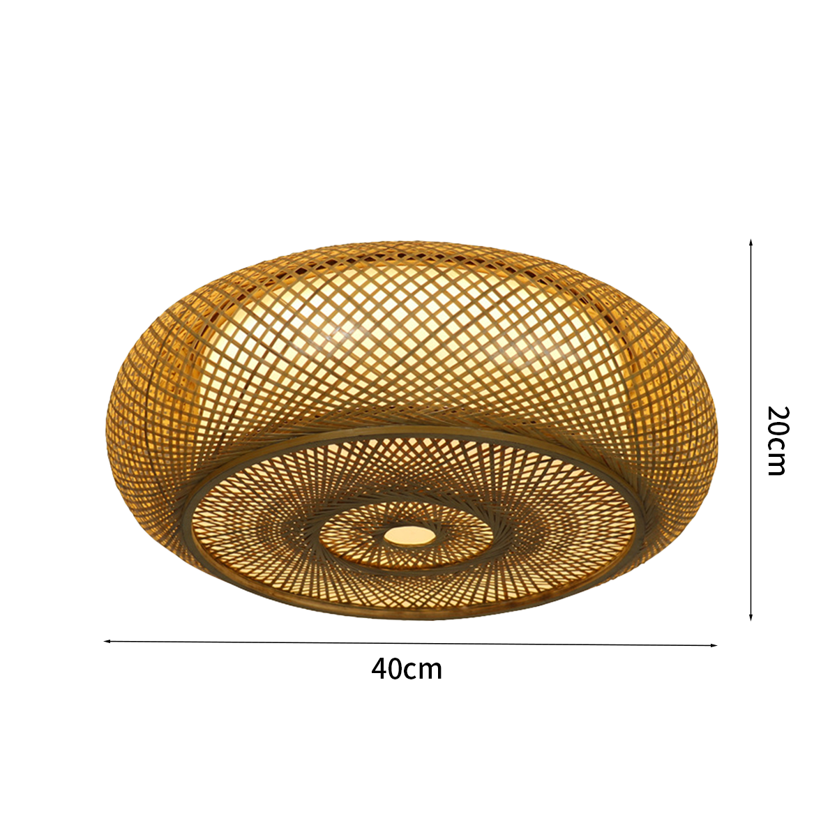 Handcrafted Zen Bamboo Weave LED Ceiling Light