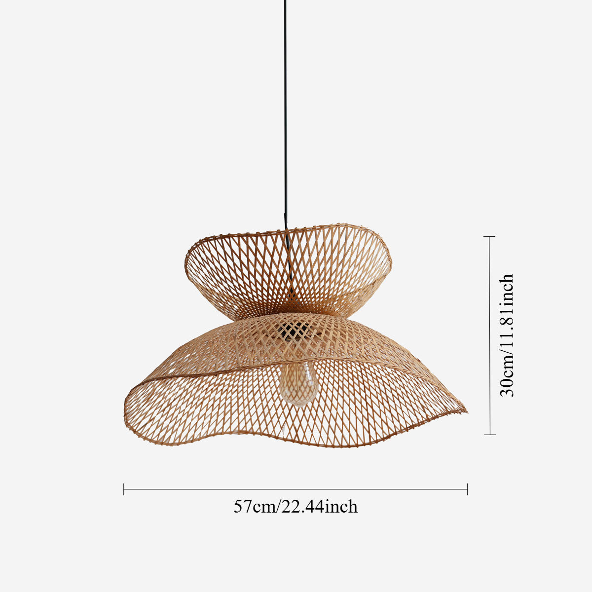 Natural Bamboo Woven Pendant Light for Cozy Interiors