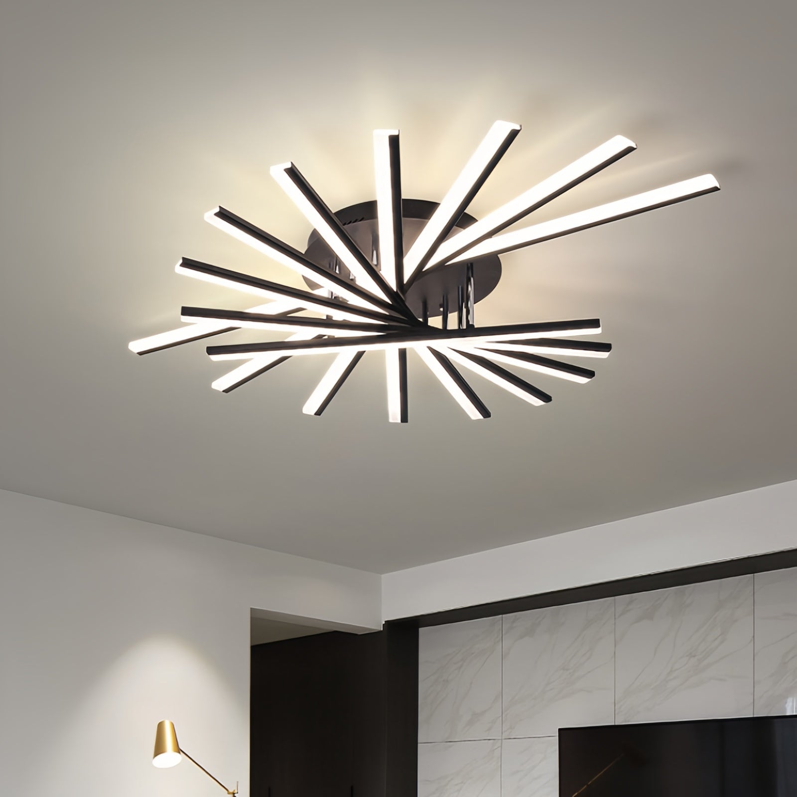 Modern Minimalist Artistic Linear Creative Ceiling Light