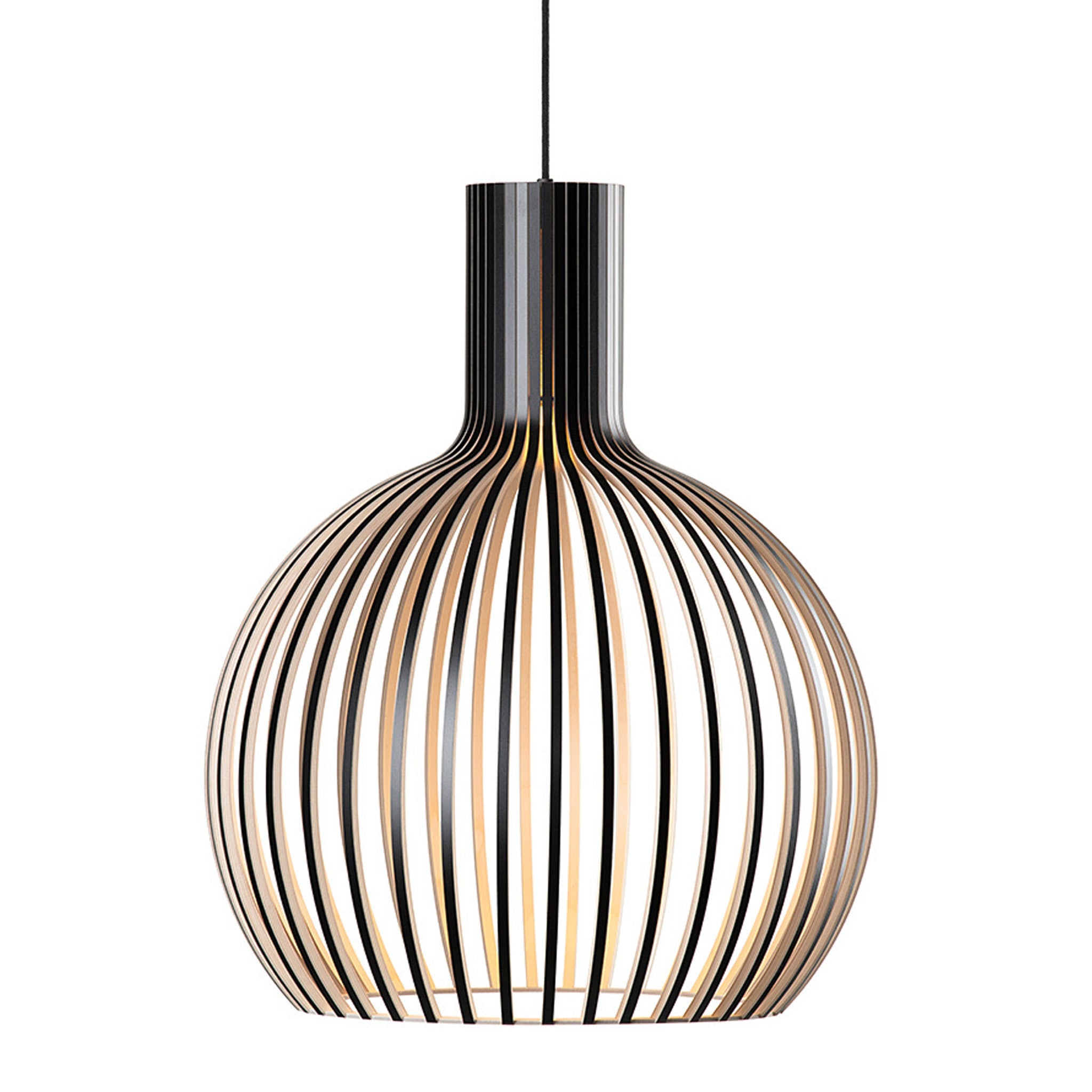 Scandinavian LED Wooden Birdcage Pendant Light