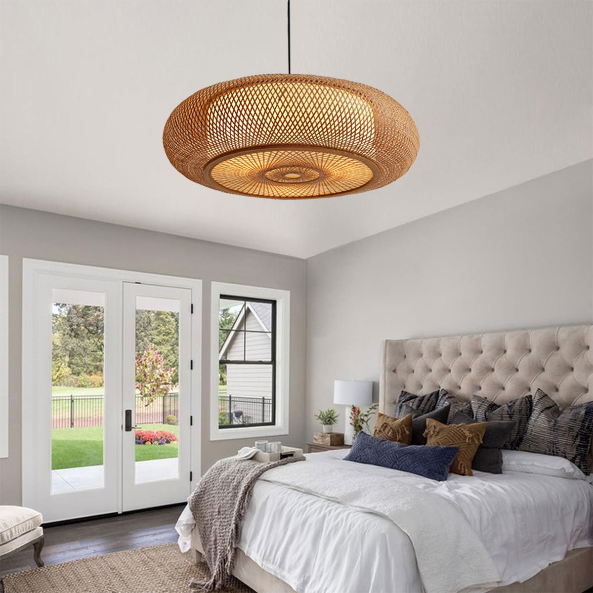 Natural Bamboo Woven Pendant Light for Warm Ambiance Décor